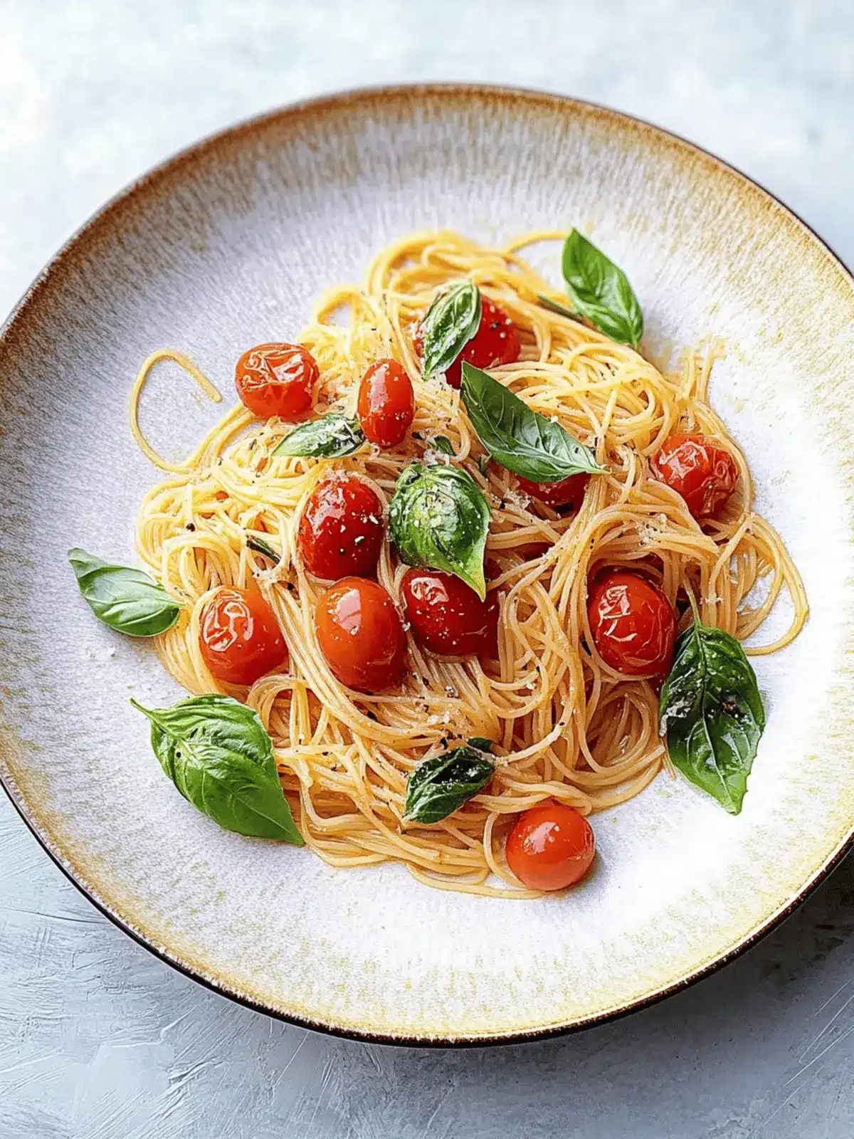 Quick Weeknight Pasta with Cherry Tomatoes and Basil