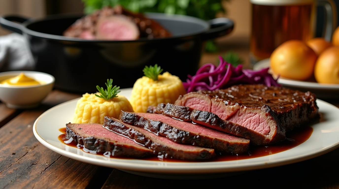 Heritage German Sauerbraten with Roasted Roots