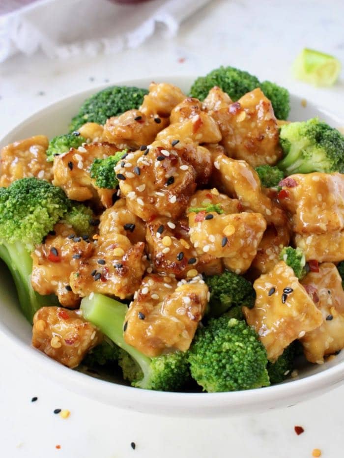 Miso-Roasted Tofu with Sesame and Broccoli