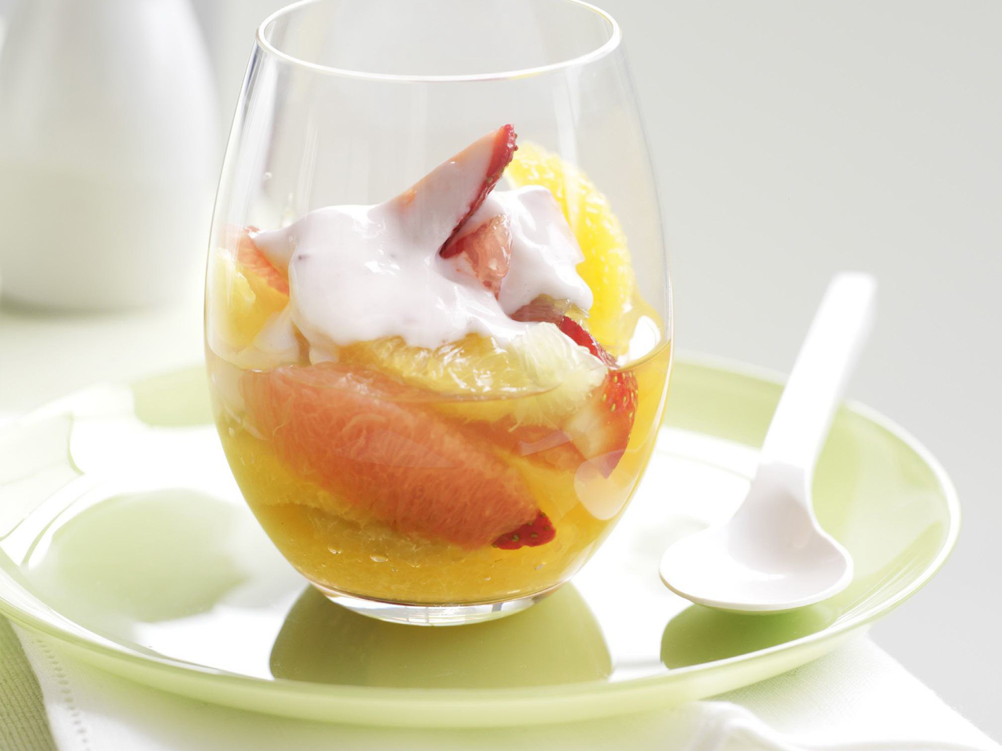Quick Tossed Fruit and Nut Salad with Citrus Dressing