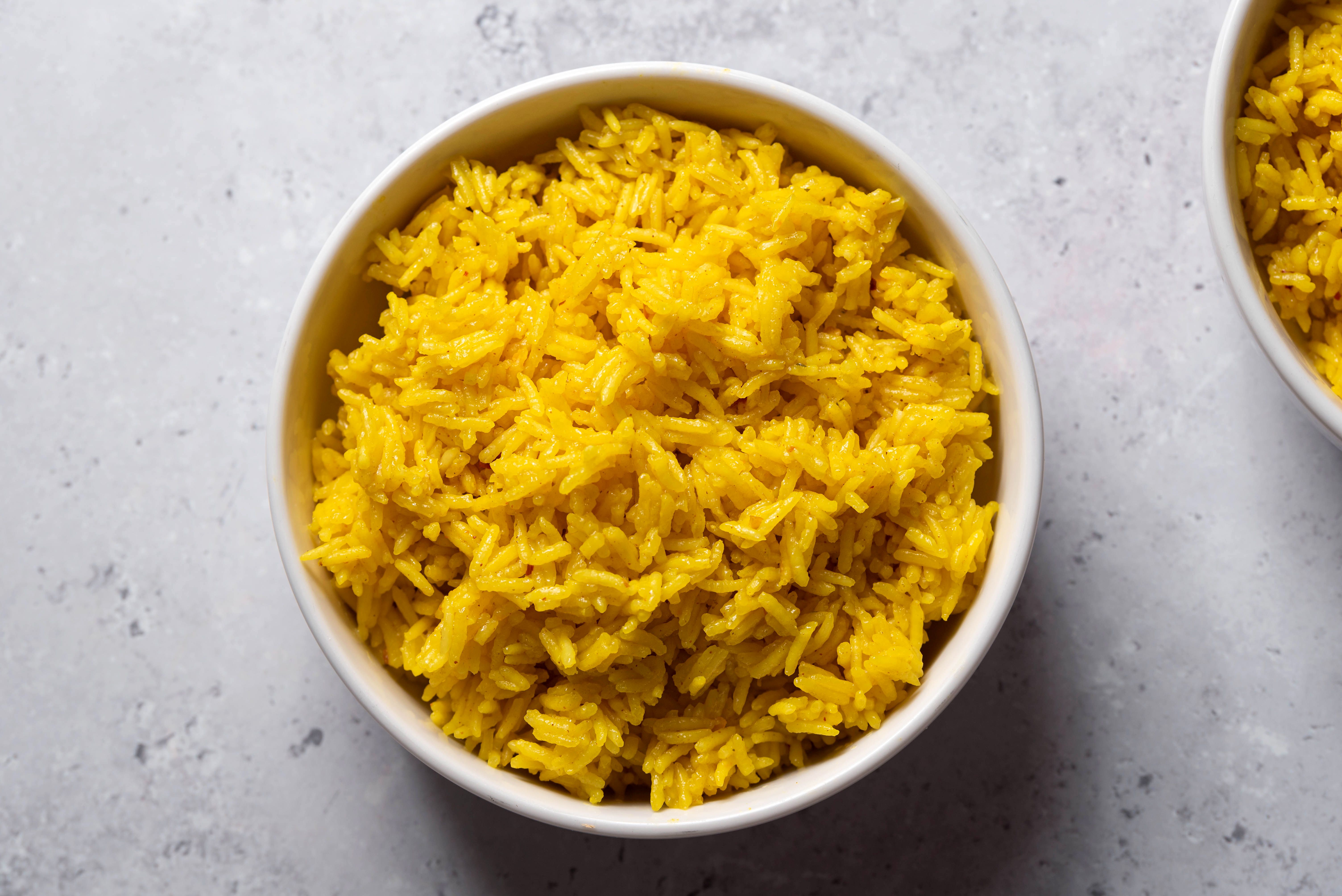 Saffron-Scented Rice with Roasted Asparagus