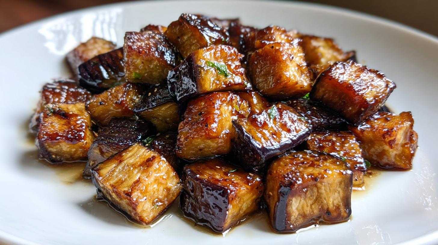 Glossy Miso Glazed Eggplant