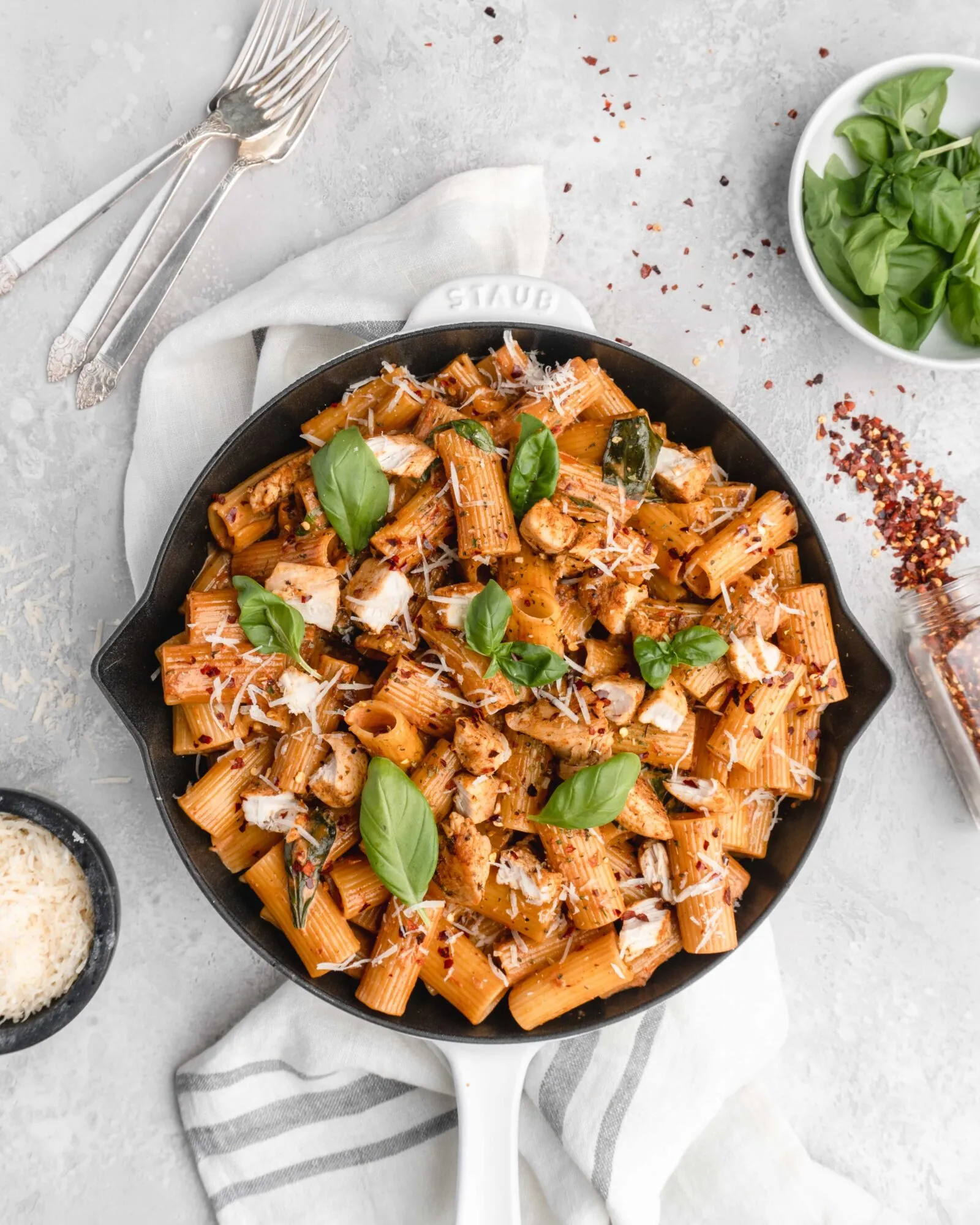 Sautéed Tomato Basil Pasta with Sun-Dried Tomatoes