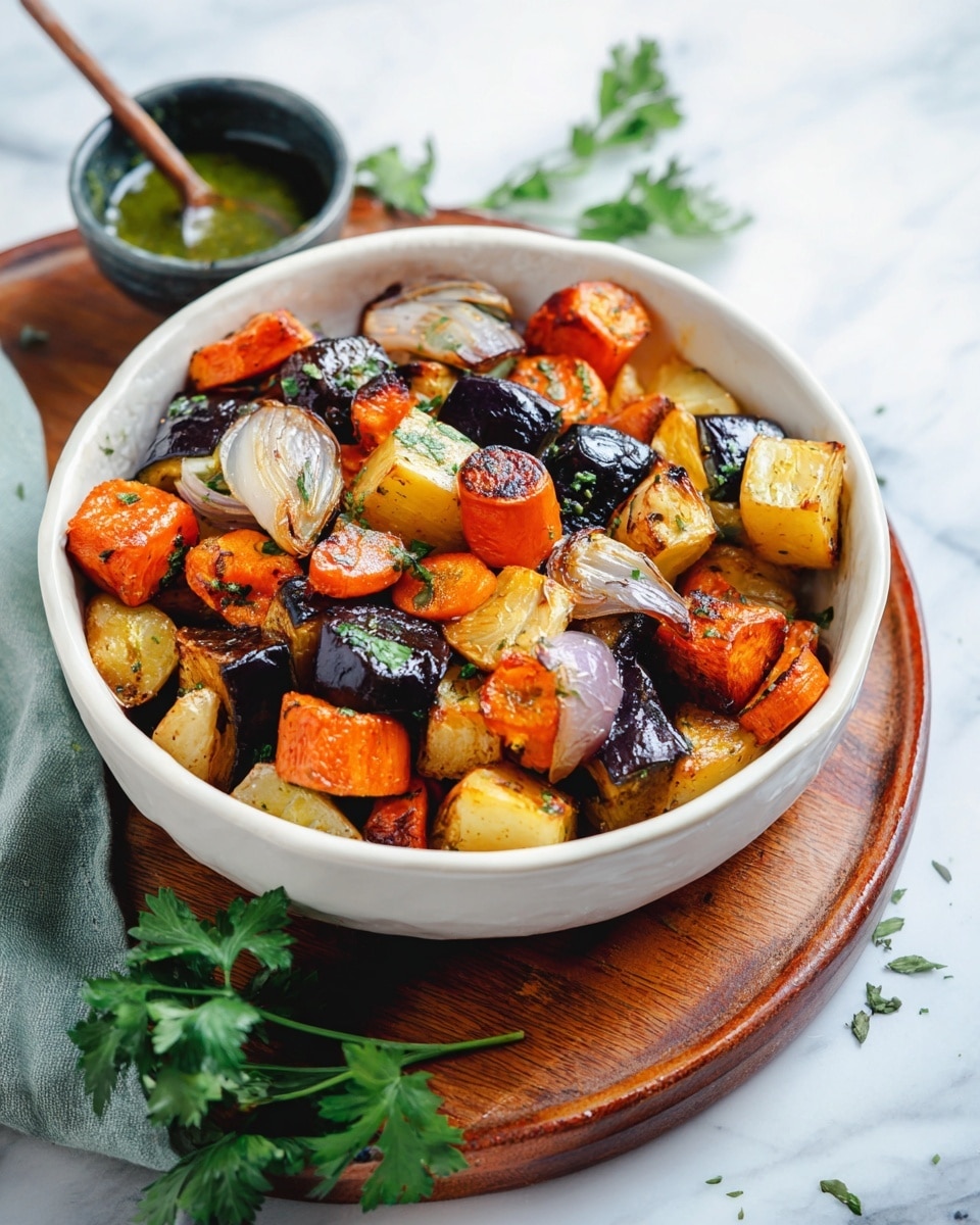 Herb-Roasted Root Vegetables with Balsamic Glaze