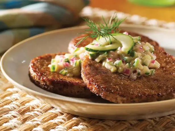 Tandoori-Spiced Black Bean Burgers with Cucumber Raita