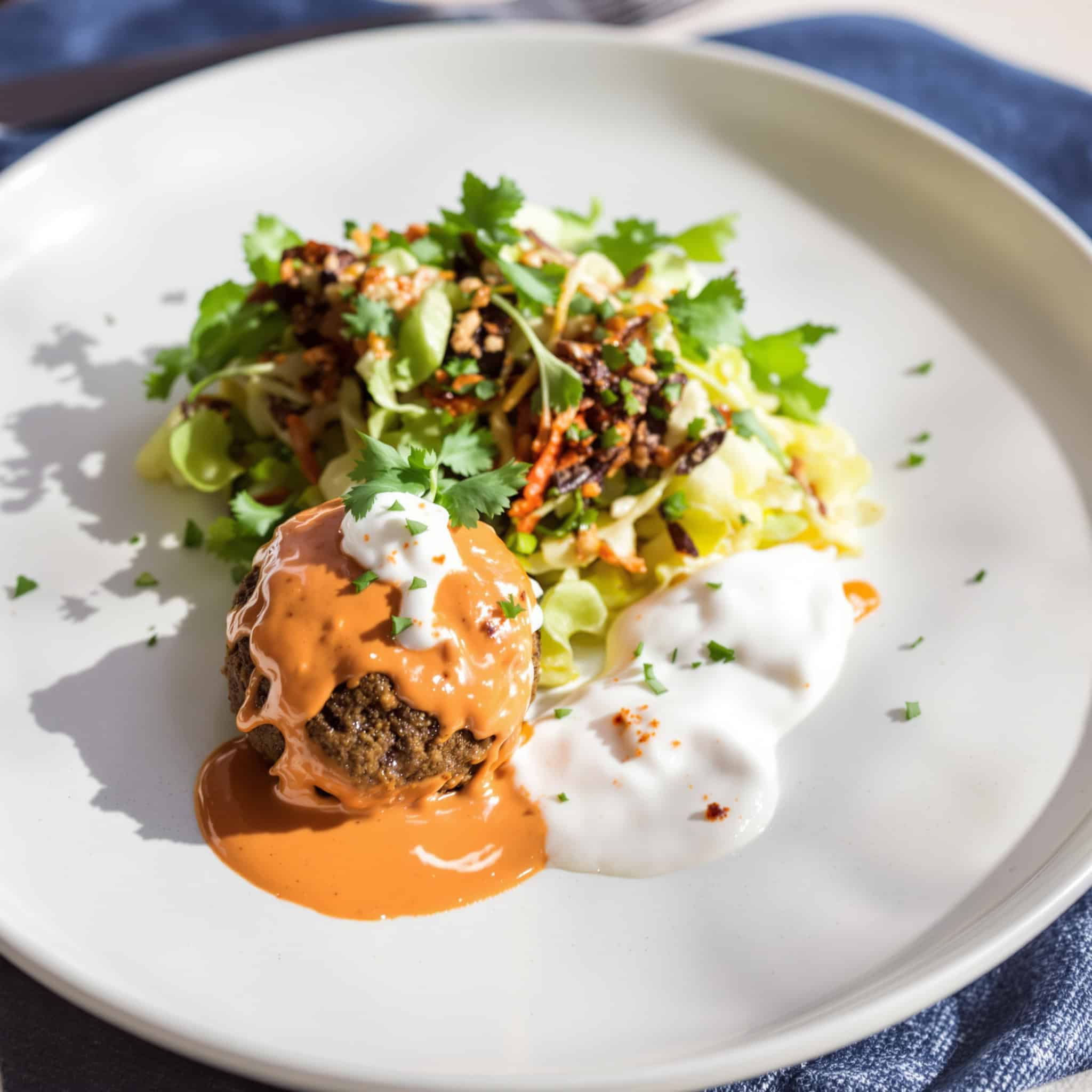 True Middle Eastern Spiced Lamb Kofta with Yogurt Sauce