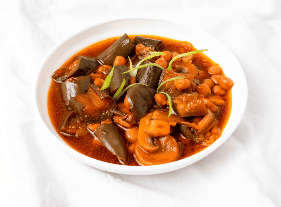 Harissa-Smoked Eggplant and Chickpea Stew
