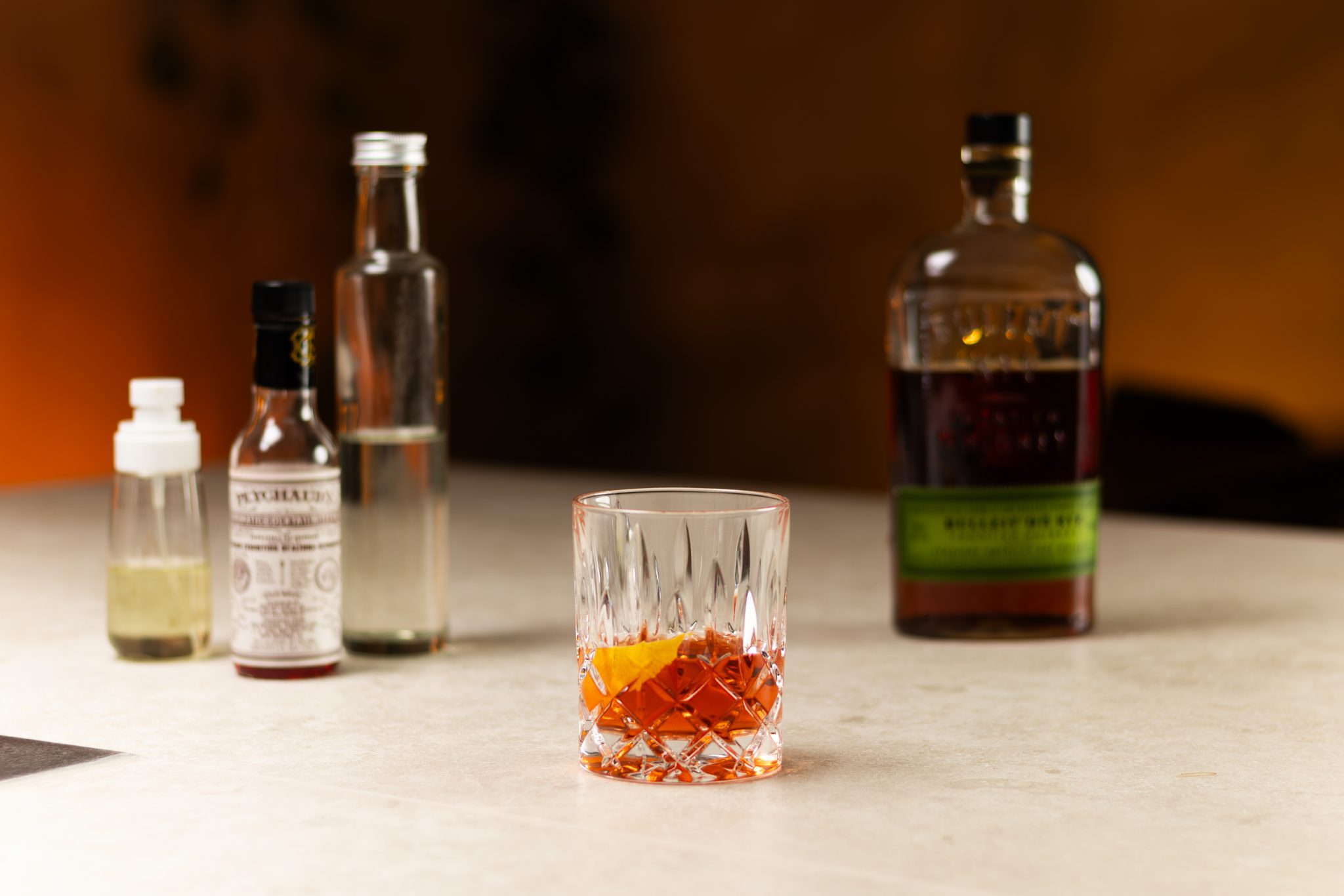 Bourbon-Spiced Sazerac with Orange Bitters