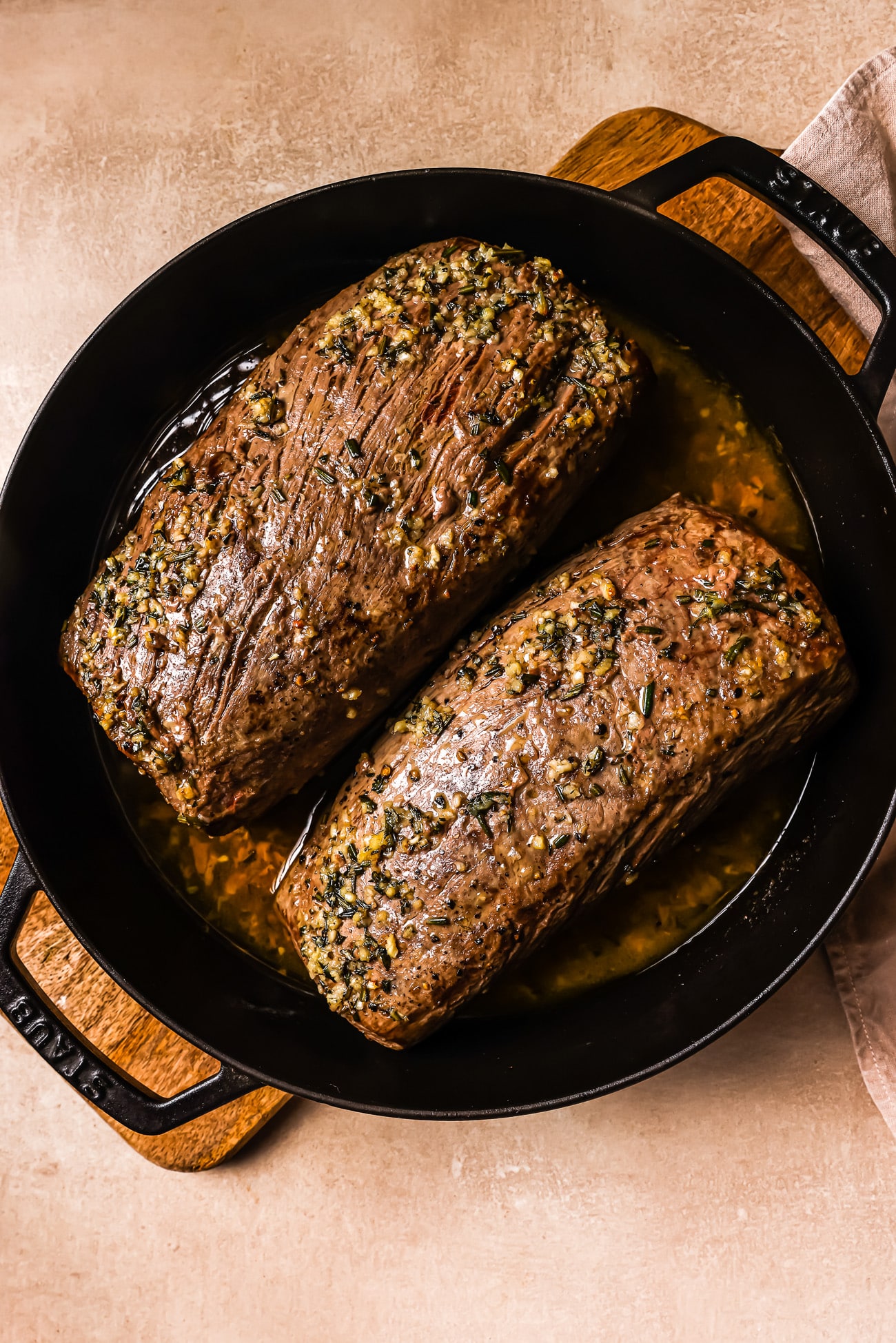 Sear-Style Beef Tenderloin with Garlic Herb Butter