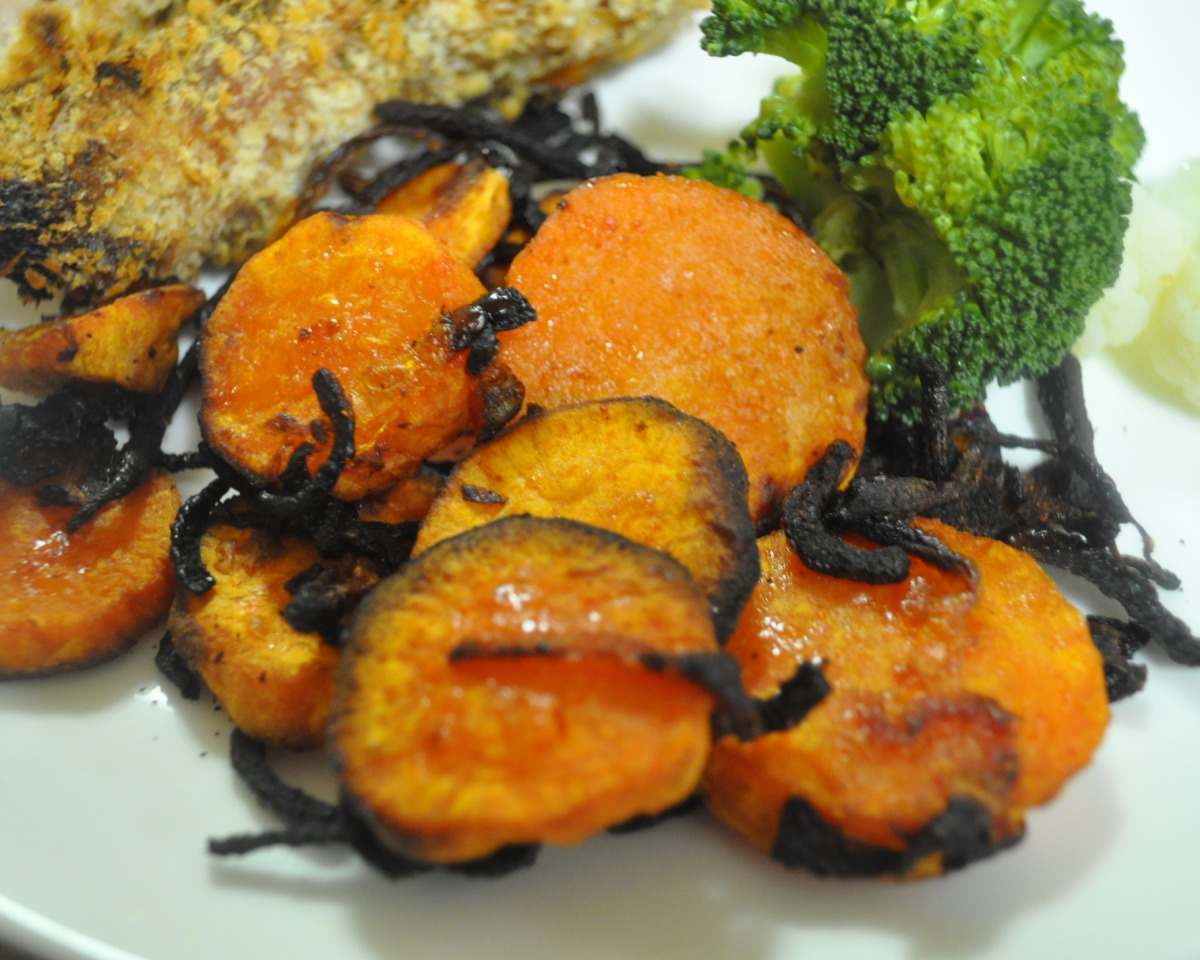 Spiced Yogurt-Dipped Sweet Potato Rounds
