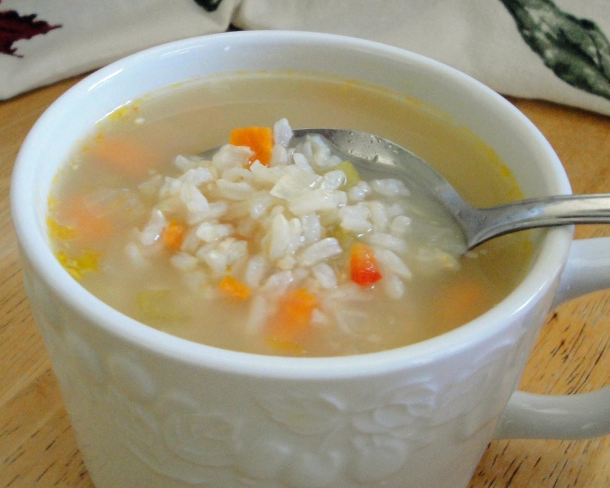 Simmered Vegetable and Rice Soup