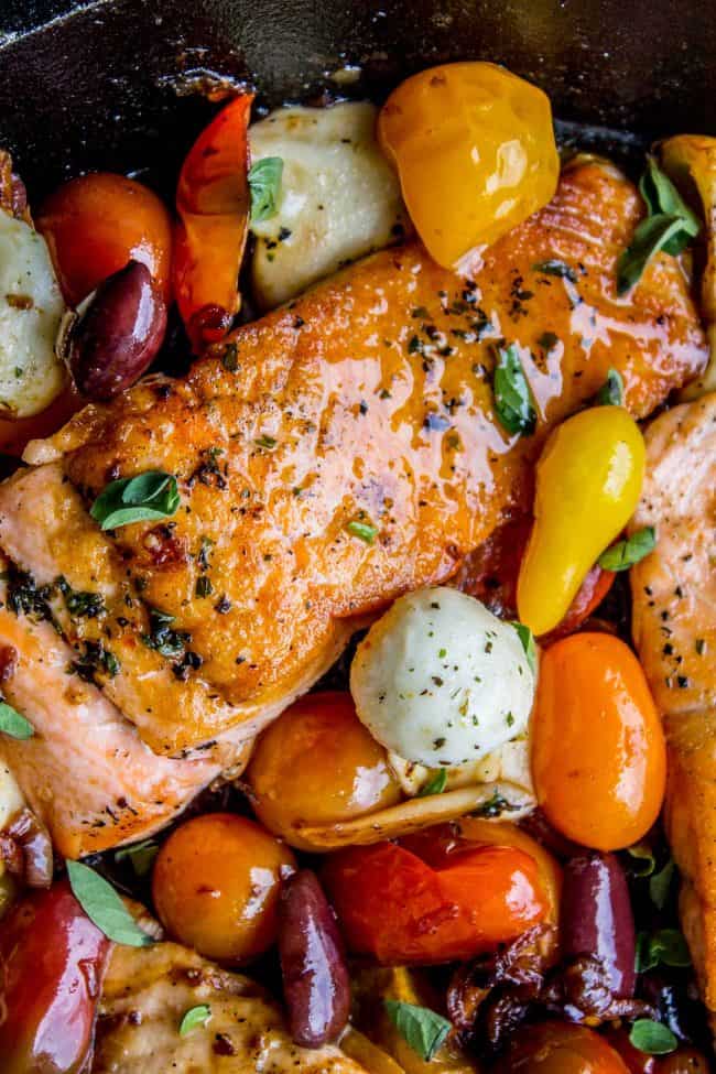 Sautéed Salmon with Cherry Tomatoes and Fresh Dill