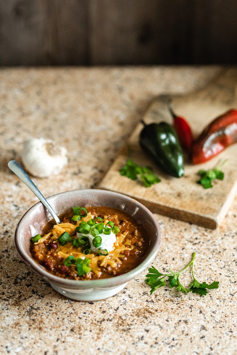 Smoky Three-Bean Chili with Paprika