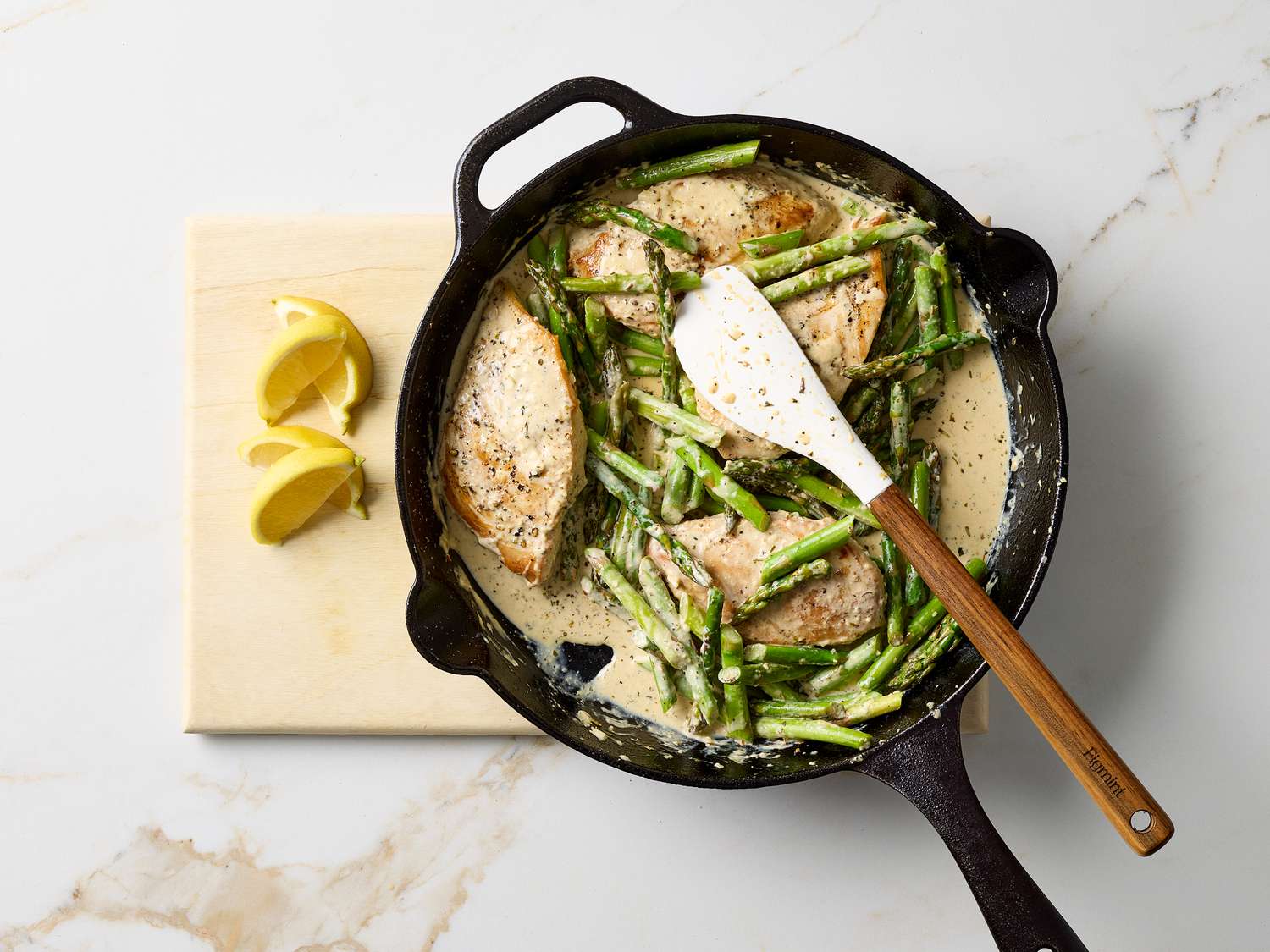 One-Pan Chicken Thighs with Lemon and Asparagus