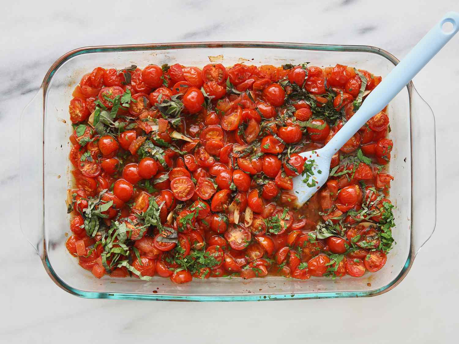 Baked Chipotle Black Bean Pasta with Roasted Cherry Tomatoes