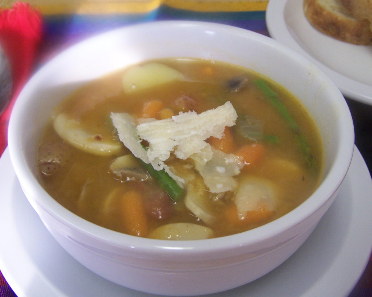 Light Spring Vegetable Soup with Parsley