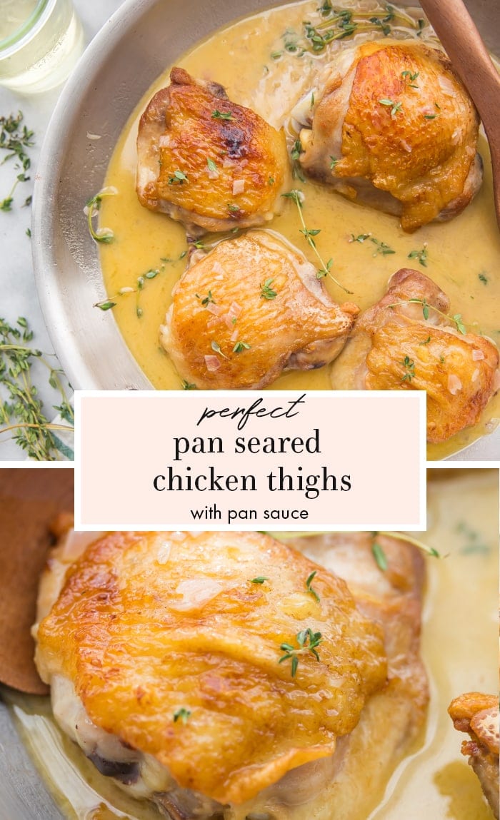 Pan-Seared Chicken Thighs with Rosemary and Shallot Pan Sauce