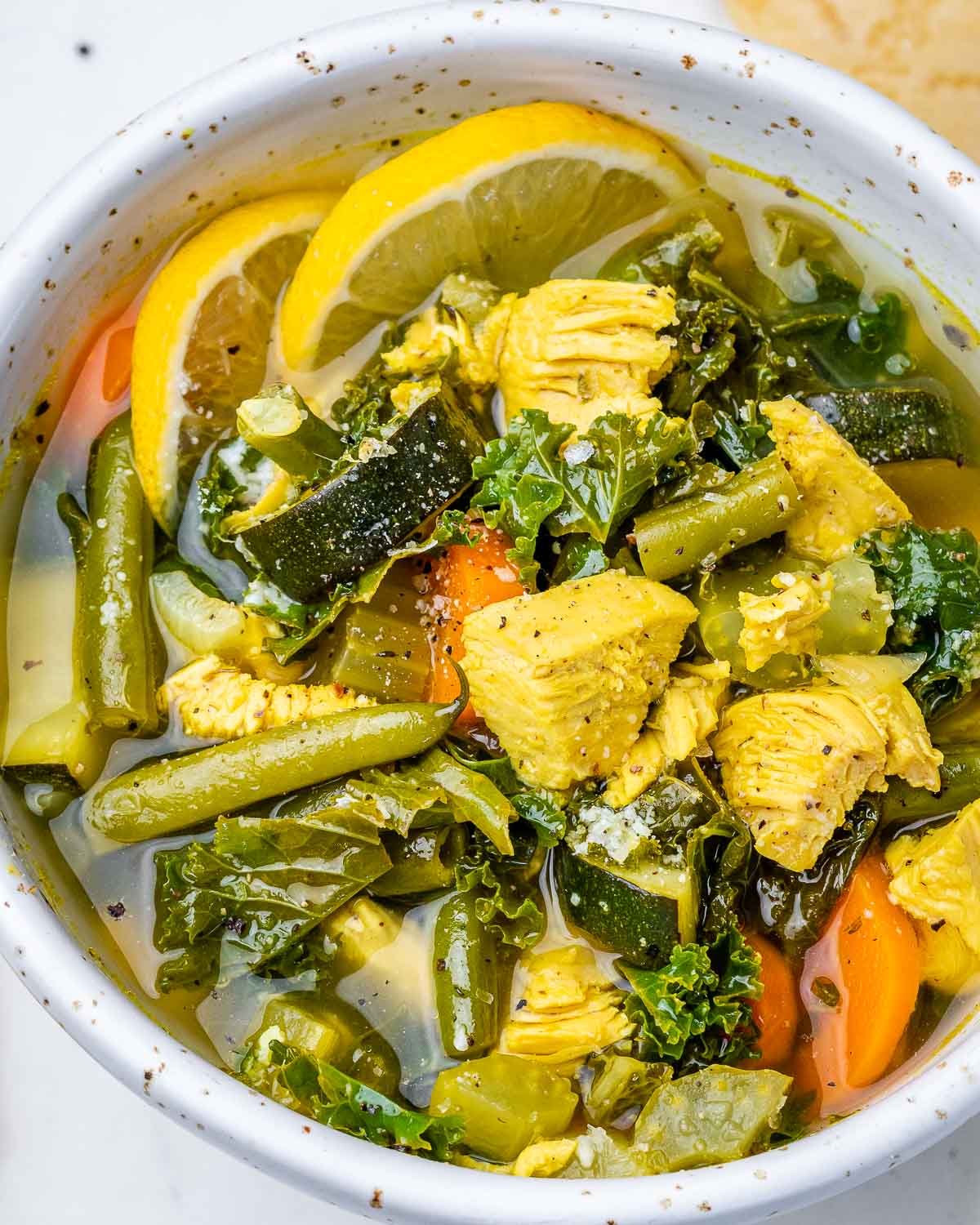 Cleaned Vegetable Soup with Lemon Zest