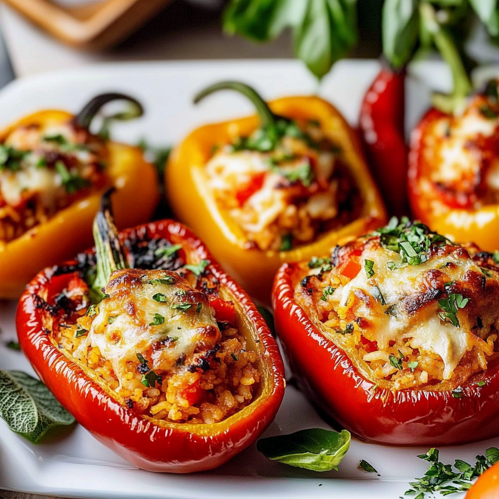 Namur Stuffed Bell Peppers with Herbed Rice