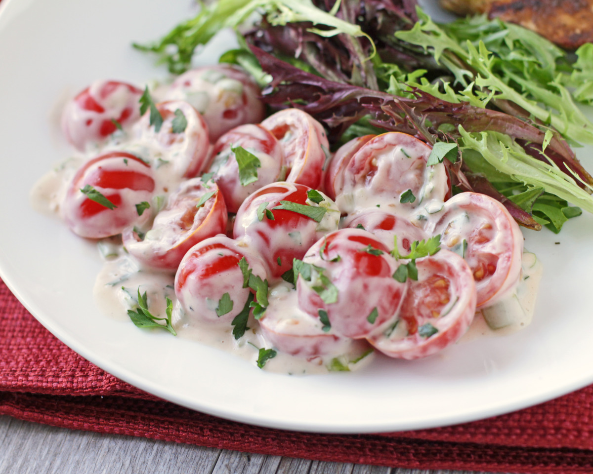 Chopped Herb and Cherry Tomato Salad