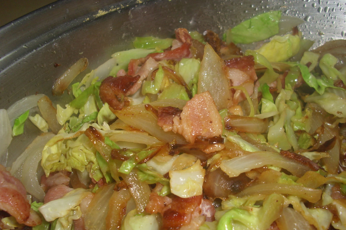 Bacon and Cabbage Noodle Stir-Fry