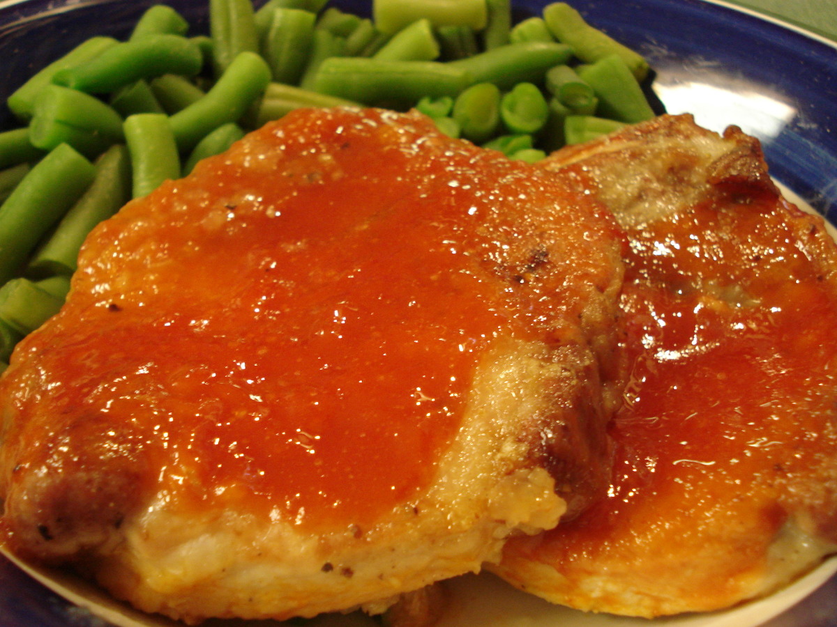 Gin-Glazed Pork Chops