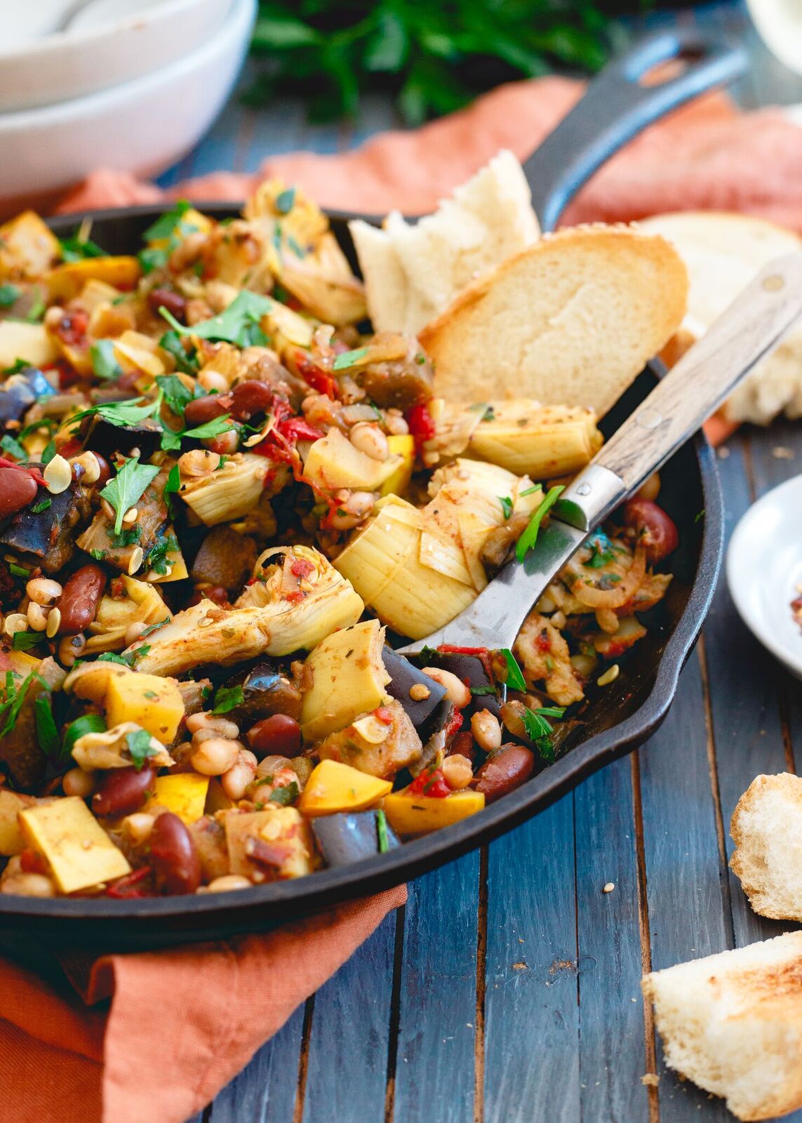 One-Pot Vegetable and White Bean Skillet