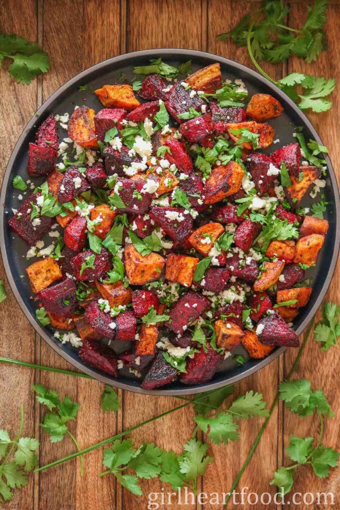 Beef and Beetroot Medley with Herb-Infused Sweet Potatoes