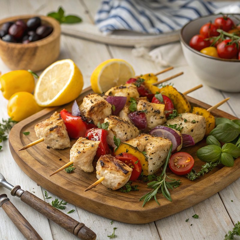 Zesty Mediterranean Grilled Chicken Skewers