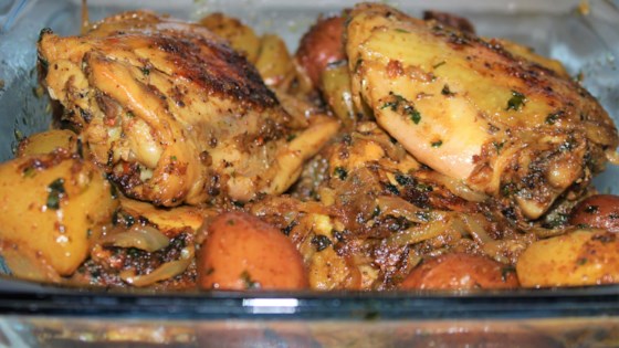 Lemon-Dill Chicken with Herb-Roasted Potatoes