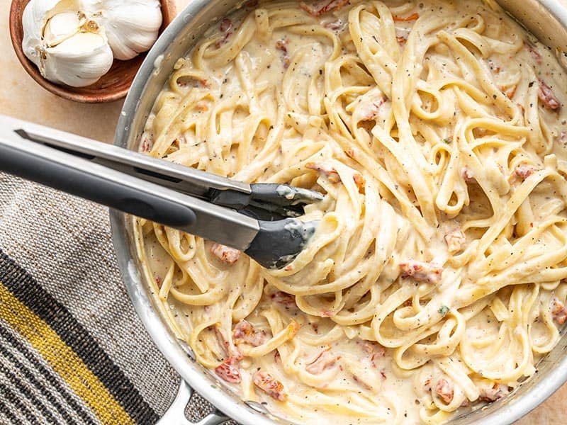 One-Pot Tomato and Pasta with Sun-Dried Tomatoes and Parmesan