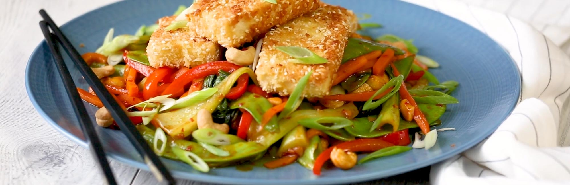 Tofu and Vegetable Stir-Fry with Sesame Oil