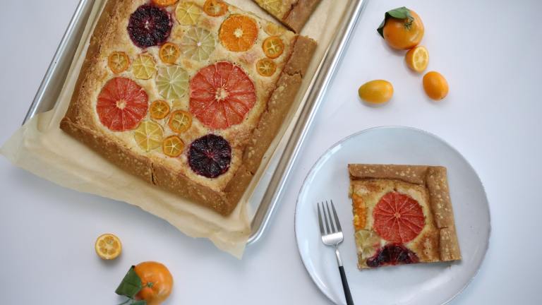 Prismatic Fruit Tart with Rainbow Sorbet