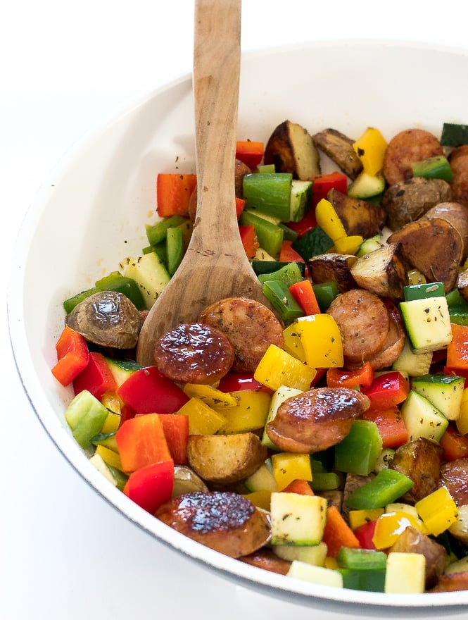 Speedy One-Pan Sausage and Vegetable Skillet