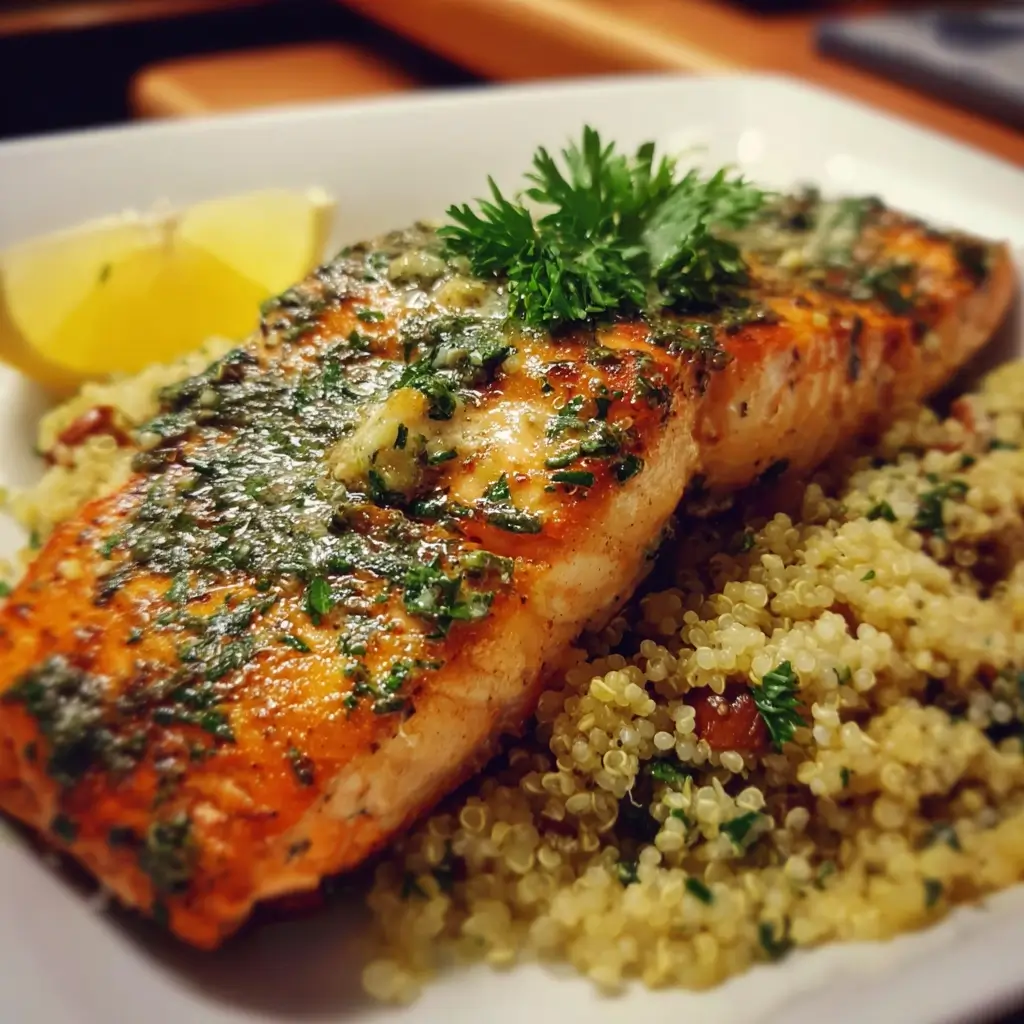 Lemon-Dill Salmon with Herbed Quinoa