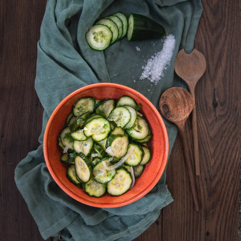 Half-Sour Pickle and Cucumber Salad