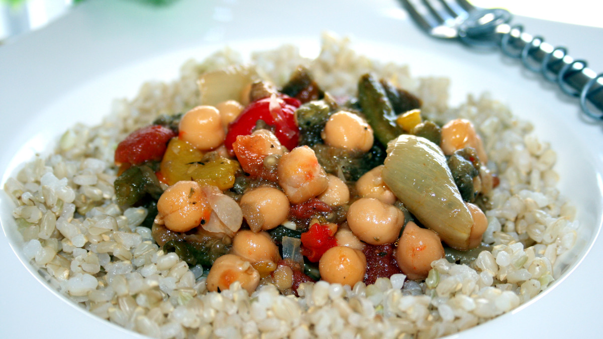 One-Pan Lemon Herb Roasted Vegetables with Chickpeas
