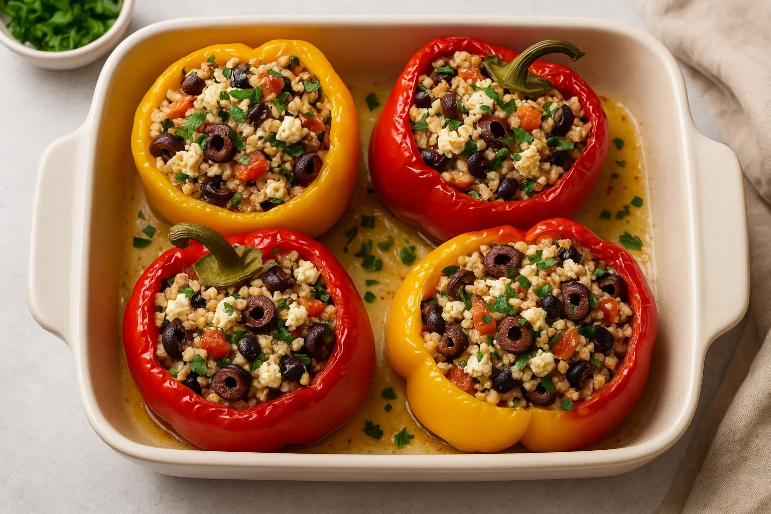 Budget-Friendly Mediterranean Stuffed Peppers