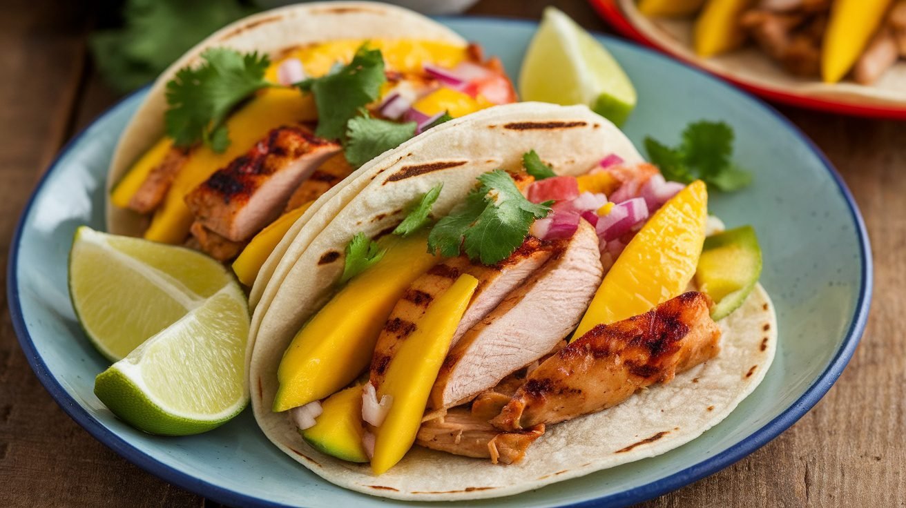 Mango-Lime Grilled Chicken Tacos