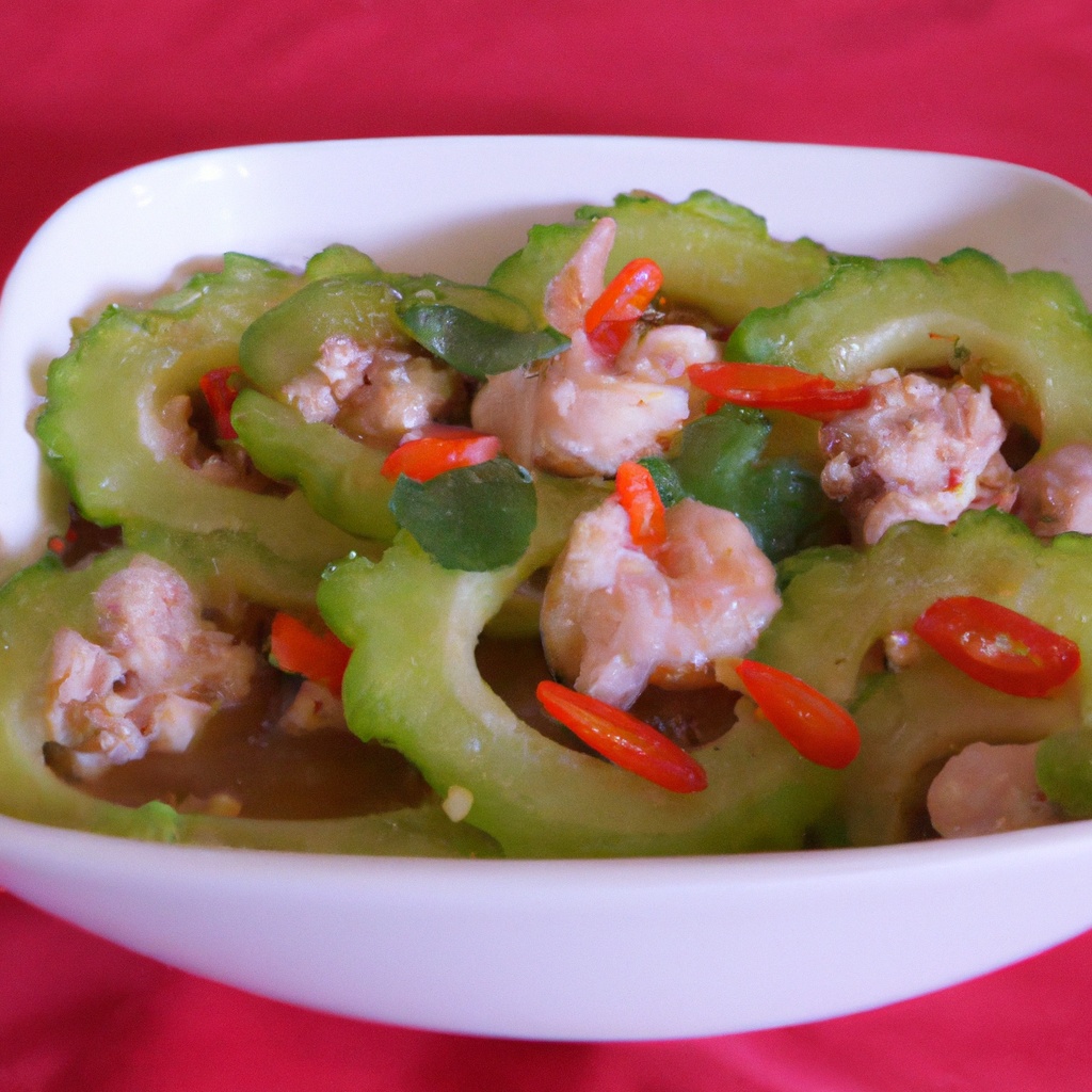 Bitter Melon Stir-Fry with Garlic and Shiitake