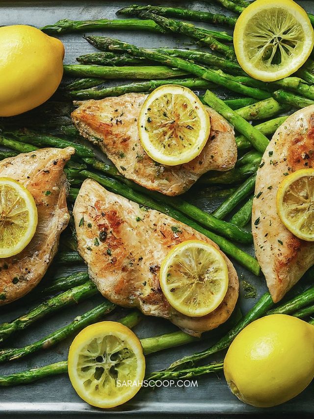 Sheet Pan Lemon-Garlic Chicken with Asparagus and Green Beans