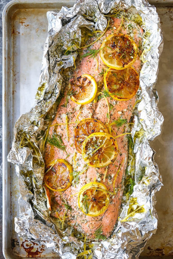 Crisp-Roasted Salmon with Lemon-Dill Butter