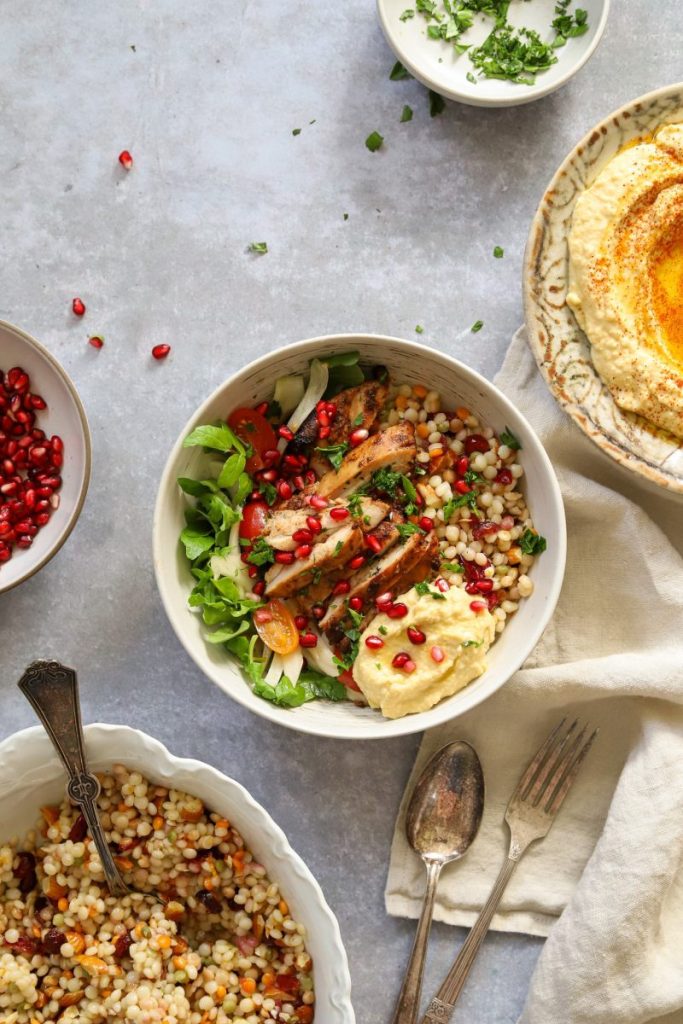 Mixed-Grain Bowl with Harissa and Cilantro
