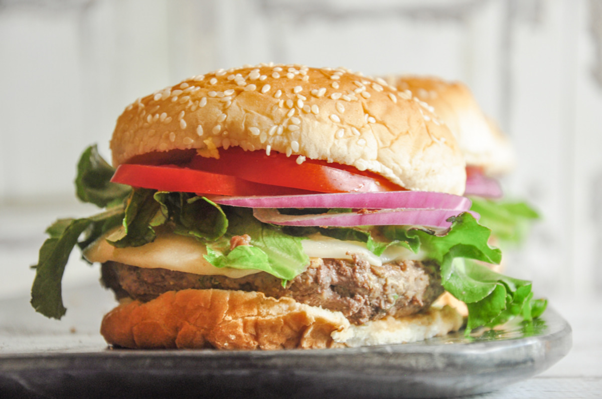 Lettuce-Wrapped Beef Burgers with Avocado Lime Crema