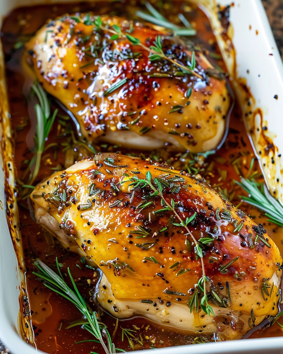 Honey-Mustard Chicken Thighs with Rosemary
