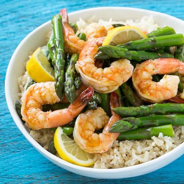 Pan-Seared Shrimp with Lemon and Asparagus