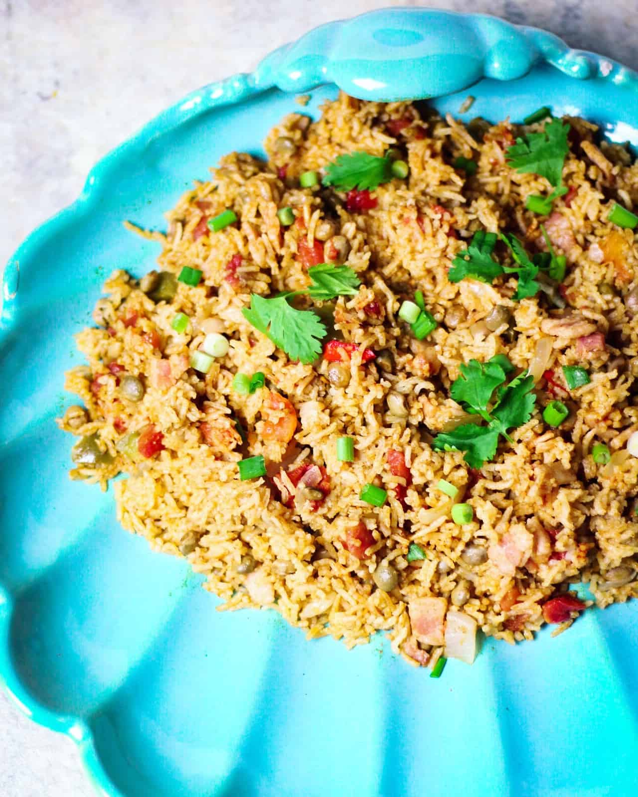 One-Pot Beef and Pigeon Peas Rice