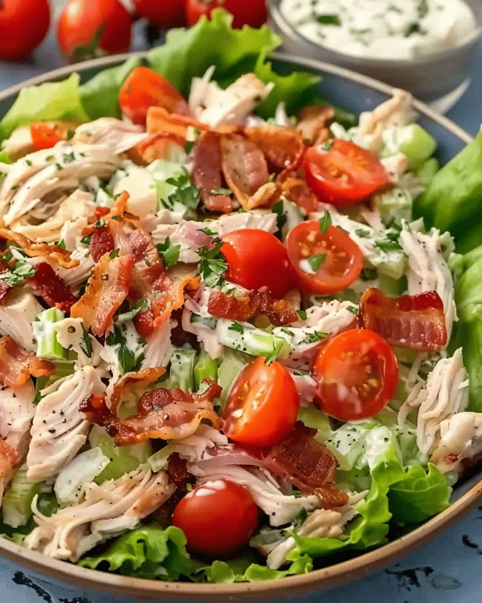 Basil-Roasted Chicken Salad with Baby Lettuce