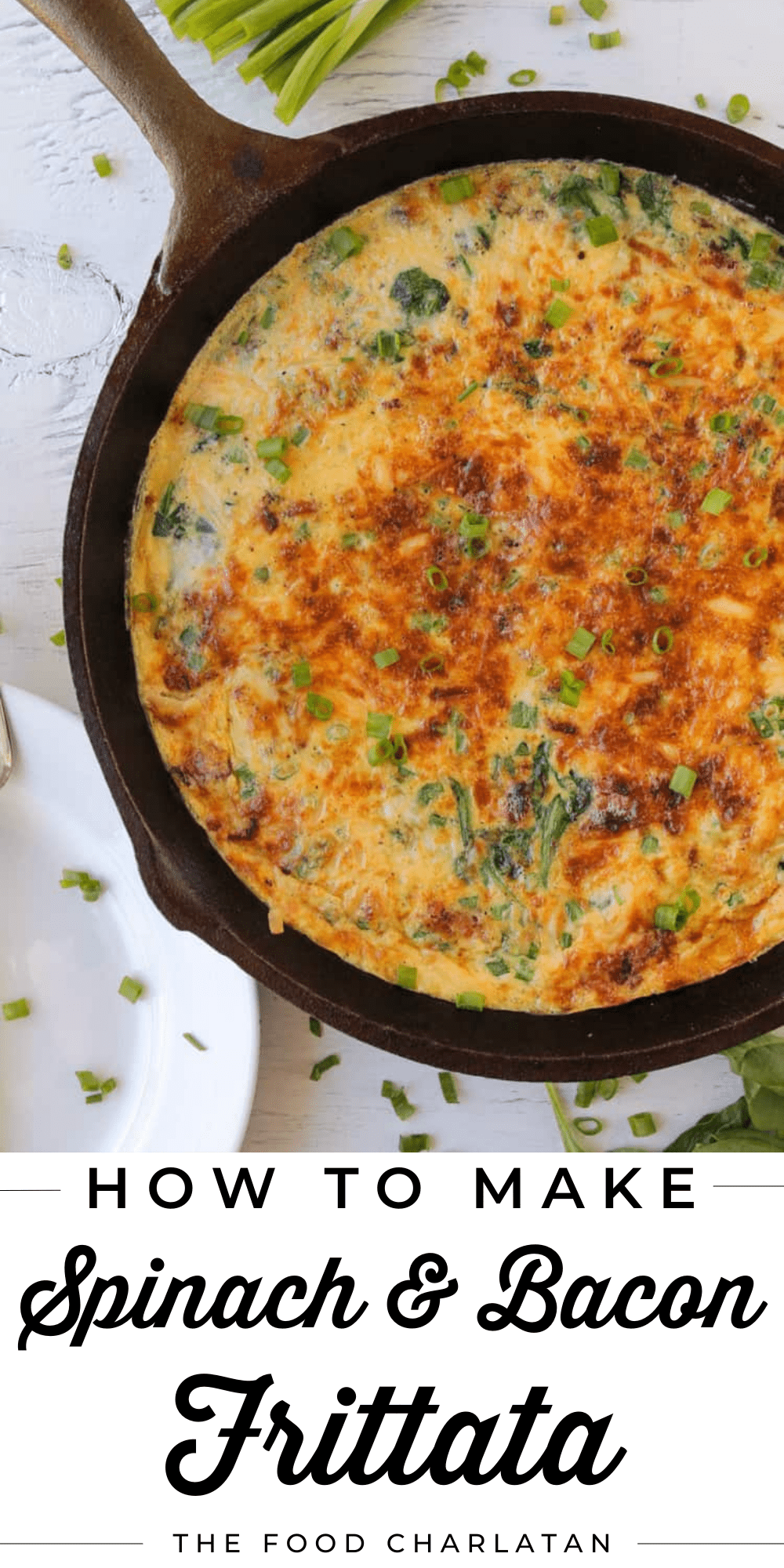 Bacon and Spinach Frittata with Cheddar