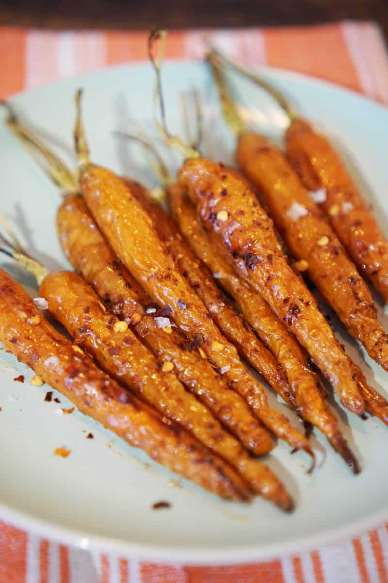 Miso-Glazed Roasted Carrots with Thyme